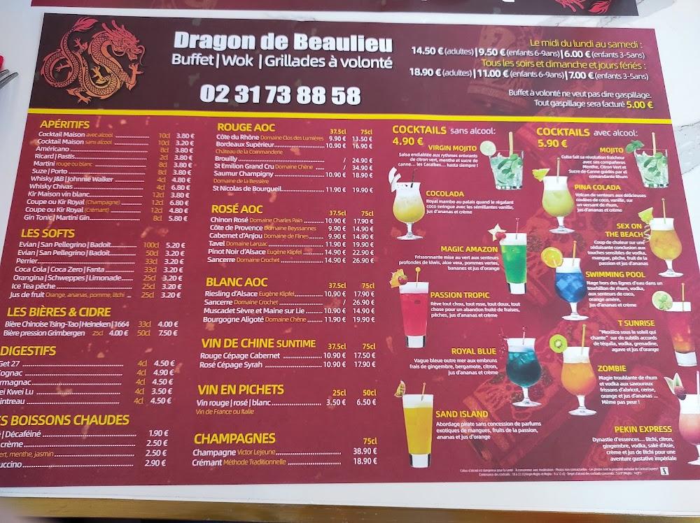 Le Dragon de Beaulieu - Menu Image 1
